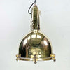 Extra Large brass searchlight ceiling pendant. This is a vintage industrial ceiling light. Restored & rewired ready for modern interiors.