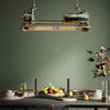 Vintage Brass Edison LED Ceiling Strip Light