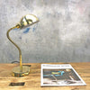 Shop the swan neck table lamp from our collection of vintage industrial lighting. A reclaimed vintage brass desk lamp professionally rewired for modern interiors. This brass swan lamp is an ideal bedside lamp