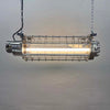 vintage industrial 2ft strip light with cage reclaimed industrial lighting fully refurbished. Fitted with T8 LED tubes.