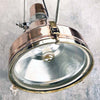A large industrial copper pendant light made by VEB. it is a vintage industrial ceiling light reclaimed and restored and is now a beautiful large feature light for modern interiors.