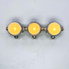 Shop unusual wall lights at Loomlight, restored vintage industrial lighting. This quirky trio of industrial spotlights has frosted glass and compatible with LED bulbs.