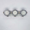 Shop unusual wall lights at Loomlight, restored vintage industrial lighting. This quirky trio of industrial spotlights has frosted glass and compatible with LED bulbs.