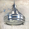 This large industrial light is a striking example of authentic explosion proof lighting, originally designed for hazardous environments and now meticulously restored for modern interiors. Crafted from heavy-duty aluminium, this ATEX ceiling light has been salvaged and professionally refurbished to exceed British safety standards, making it both a functional and statement piece.