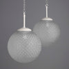 Retro Cross-Cut Glass Globe Pendant Lighting