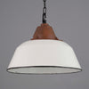 Hungarian Vintage White Enamel Factory Pendant Lights