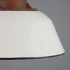 Hungarian Vintage White Enamel Factory Pendant Lights