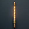 The new copper and brass linear wall light features an LED Edison tube. A modern industrial wall fixture with worldwide shipping available