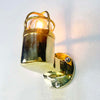 Shop for a small brass nautical wall light. Reclaimed from old ships and restored. This small vintage wall light features a brass cage and tempered glass which covers and protects the lamp holder. Can be used both as small indoor lighting or small outdoor lighting
