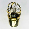 Shop for a small brass nautical wall light. Reclaimed from old ships and restored. This small vintage wall light features a brass cage and tempered glass which covers and protects the lamp holder. Can be used both as small indoor lighting or small outdoor lighting