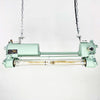 Vintage industrial strip light in matte duck egg green fitted with dimmable Edison LED tubes, reclaimed from the engine rooms of cargo ships. Made in the 1970's by South Korean manufacturer, Daeyang. Extensively refurbished with dimmable LED Edison tubes and a matte paint finish. These ceiling lights are ready to install in contemporary interiors.