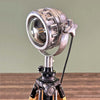 The Moneypenny industrial style floor lamp is a beautifully compact and unique vintage floor lamp. Paired with an extendable solid wood Billingham tripod to create a characterful vintage industrial tripod floor lamp