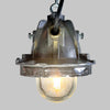 Vintage industrial mini pendant light manufactured by Legrand made circa 1980-1990. An explosion proof aluminium small ceiling light restored by Loomlight to be used in modern interiors.