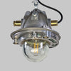 Vintage industrial mini pendant light manufactured by Legrand made circa 1980-1990. An explosion proof aluminium small ceiling light restored by Loomlight to be used in modern interiors.