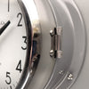 Grey nautical wall clock with quartz silent sweep seconds hand movement meaning no ticking. The silent wall clock has a white face with black digits and is 20cm diameter. Classic wall clock to suit any interior.
