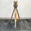 Vintage Nikon 15x80 4 degree naval binoculars finished with bronze veneer and wooden tripod.