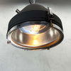 Matt black vintage industrial ceiling light made out of solid steel