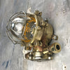 industrial style outdoor cast brass explosion proof bulkhead wall light made c1970.