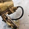 A vintage industrial brass directional wall light made in Japan