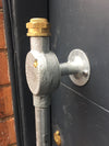 Industrial style galvanised long door handle