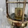 Vintage industrial cast brass 90 degree wall cage light by Industria Rotterdam.
