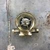 Nautical vintage industrial brass outdoor bulkhead wall light by Brasuk