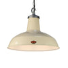 Traditional 16" Enamel Ivory Thorlux ceiling pendant light from the heritage range. Based on the original 1930's design. Factory styleindustrial lighting