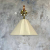 Vintage industrial Ivory & copper cantilever wall Light