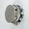 vintage industrial taxiway lamps restored as wall lighting. They produce illumination which washes around the wall.