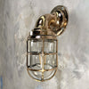 Outdoor vintage wall light made by Crouse Hinds using Bronze and glass. A highly robust vintage industrial outdoor wall sconce for all weathers