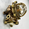 Vintage industrial bronze and brass flameproof wall cage light manufactured by Morio Denki