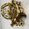 Vintage industrial bronze and brass flameproof wall cage light manufactured by Morio Denki