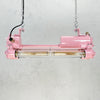 Vintage pink strip light with Edison LED tubes. Reclaimed and restored by Loomlight ready for modern interiors.