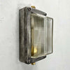 An industrial aluminium bulkhead wall light by General Electric Company made c1995. Reclaimed and restored by hand in UK by Loomlight, ready to be installed either vertically or horizontally.