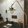 Industrial Cantilever Wall Pendant - Green Shade