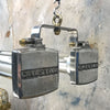 Large retro industrial aluminium ceiling striplight by Crompton Lamps.