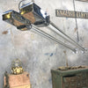 Large retro industrial aluminium ceiling striplight by Crompton Lamps.