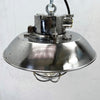 A vintage industrial cast steel explosion proof ceiling cage pendant light. Originating from Osaka Japan manufactured by Kokosha c1980.