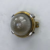 Small Brass Circular Holophane Wall Light