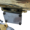 A vintage industrial stainless steel, cast brass & bronze searchlight floor lamp.