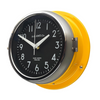 Nautical Yellow wall clock with black face and white digits featuring a quartz silent sweep seconds hand movement meaning no ticking. With a timeless design this wall clock is perfect for any interior.