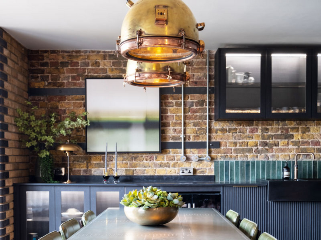 industrial city living with vintage industrial lighting