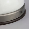 Vintage Czech Opaline Flush Mount Wall or Ceiling Light - 33cm