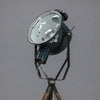 Hungarian Military Searchlight Floor Lamp on Wooden Tripod