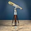 Vintage Japanese 20x120 binoculars with illumination controls on hardwood and aluminium tripod professionally restored for sale