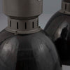 Black Enamel Retro Industrial Pendant Light by Elektrosvit