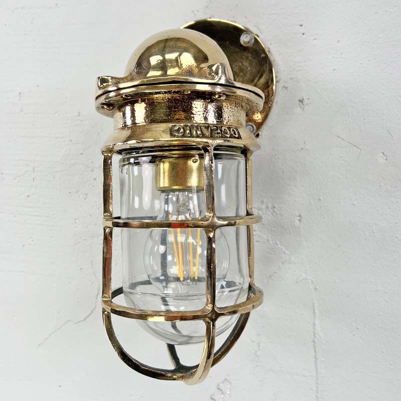 The Oceanic bronze wall light is ideal for creating industrial style interiors. Vintage industrial wall fixtures reclaimed from decommissioned cargo ships and professionally restored compatible with LED light bulbs and ready to install