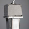a vintage industrial white pendant light by Thorlux with a sturdy aluminium housing and white enamel dome shade at 460mm diameter. 