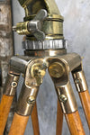 Japanese XL Industrial Stainless Steel & Brass Search Light Tripod