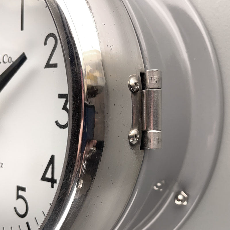 Small Grey Clock Silent Sweep Wall Clock Loomlight